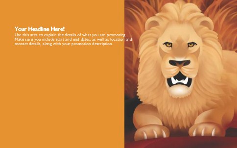 Lion Full Colour Oversized Postcards