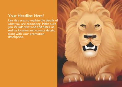 Lion Full Colour Standard Sized Postcards