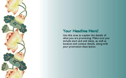Curling Blooms Full Colour Oversized Postcards