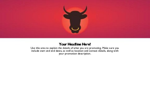 Bull Headed Full Colour Oversized Postcards