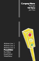 Traffic Light on Street Full Colour Business Cards