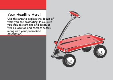 Red Wagon Full Colour Standard Sized Postcards