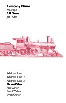 Illustration of a Train Full Colour Business Cards
