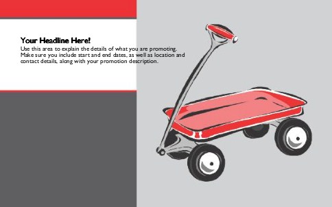 Red Wagon Full Colour Oversized Postcards