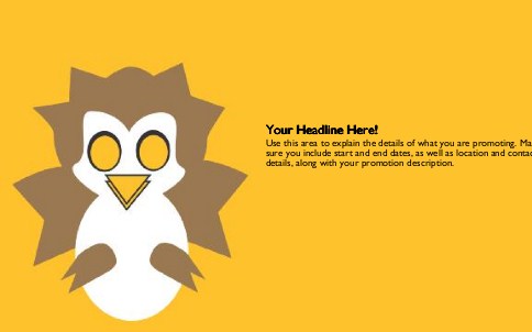 Happy Owl Full Colour Oversized Postcards