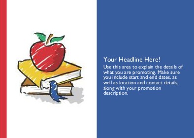 Apple for Teacher Full Colour Standard Sized Postcards