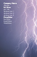 Lightning Bolts Full Colour Business Cards
