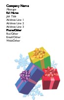 Christmas Presents Full Colour Business Cards