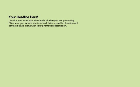Solid Light Green Full Colour Oversized Postcards