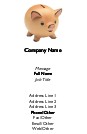 Ceramic Piggy Bank Full Colour Business Cards