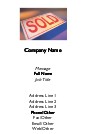 Sold Sign Recycled Business Cards