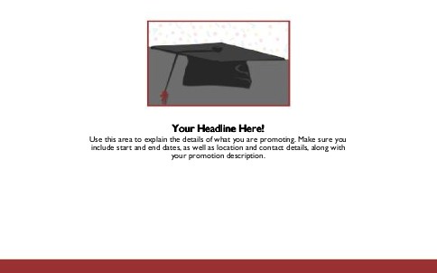 Large Graduation Cap Full Colour Oversized Postcards