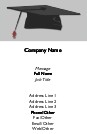 Small Graduation Cap Full Colour Magnetic Business Cards