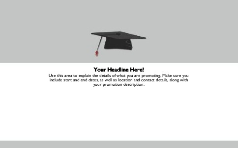 Small Graduation Cap Full Colour Oversized Postcards