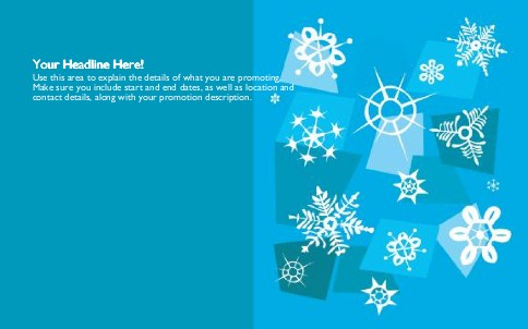 Array of Snowflakes Full Colour Oversized Postcards