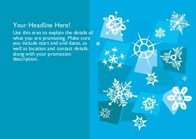 Array of Snowflakes Full Colour Standard Sized Postcards