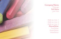 Colourful Chalk Pile Recycled Business Cards