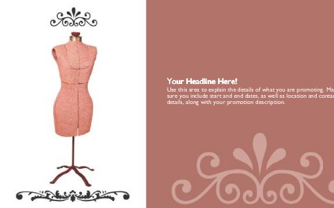 Seamstress Model Full Colour Oversized Postcards
