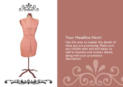 Seamstress Model Full Colour Standard Sized Postcards