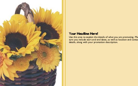 Basket of Sunflowers Full Colour Oversized Postcards