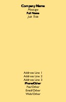 Solid Yellow Full Colour Business Cards