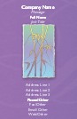 Bamboo Fronds Full Colour Business Cards