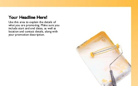 Paint Roller and Tray Full Colour Oversized Postcards