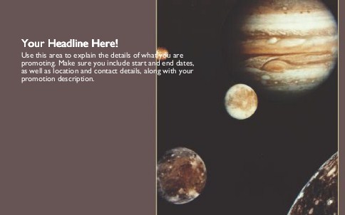 Planets in Space Full Colour Oversized Postcards
