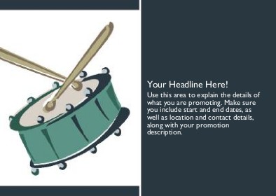 Snare Drum Full Colour Standard Sized Postcards