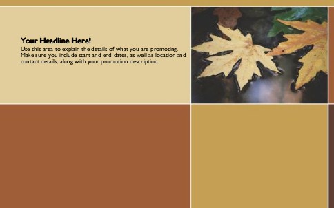 Awesome Autumn Full Colour Oversized Postcards