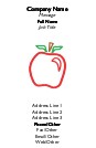 Outlined Apple Full Colour Magnetic Business Cards