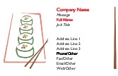 Sushi Bar Full Colour Business Cards