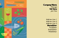 Colourful Gourmet Full Colour Business Cards
