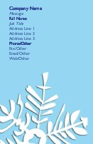 Large Snowflake Full Colour Business Cards