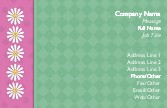 Daisy Designs Full Colour Business Cards