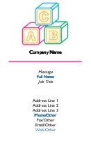 Building Blocks Recycled Business Cards