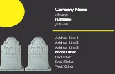 Tombstones at Night Recycled Business Cards