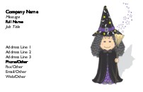 Cute Witch Recycled Business Cards