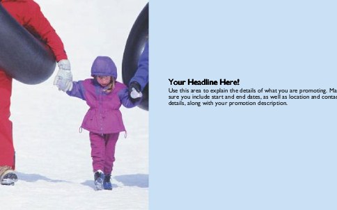 Snow Tubing Full Colour Oversized Postcards