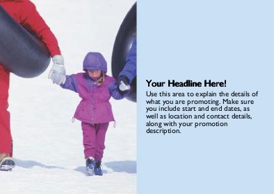Snow Tubing Full Colour Standard Sized Postcards