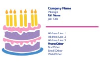 Birthday Celebration Full Colour Business Cards