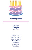 Birthday Celebration Full Colour Business Cards