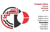 Abstract Circles Full Colour Magnetic Business Cards