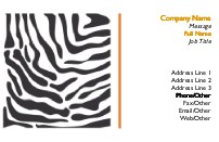Zebra Print Full Colour Business Cards
