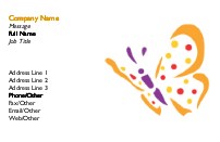 Butterfly Flight Full Colour Business Cards
