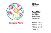 Circle of Flowers Full Colour Business Cards