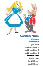 Alice and the White Rabbit Recycled Business Cards