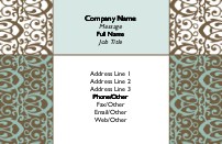 Bronze Filigree Recycled Business Cards