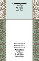 Bronze Filigree Full Colour Business Cards