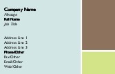 Baby Blue and Mocha Full Colour Business Cards